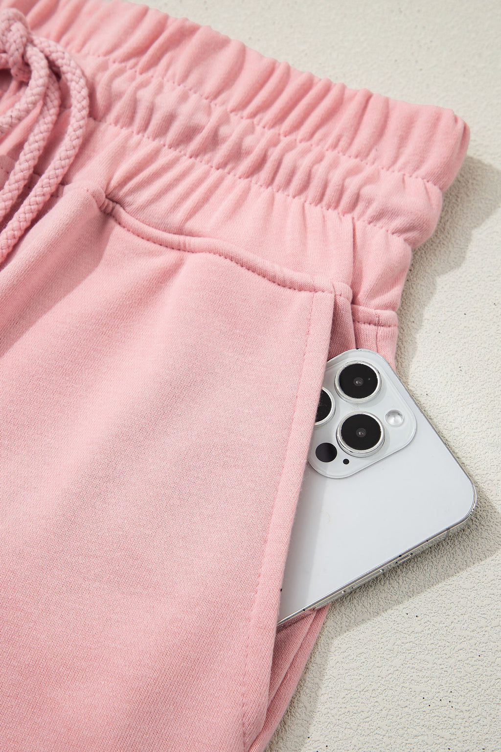 Solid Tee & Wide Leg Raw Hem Pants Set
