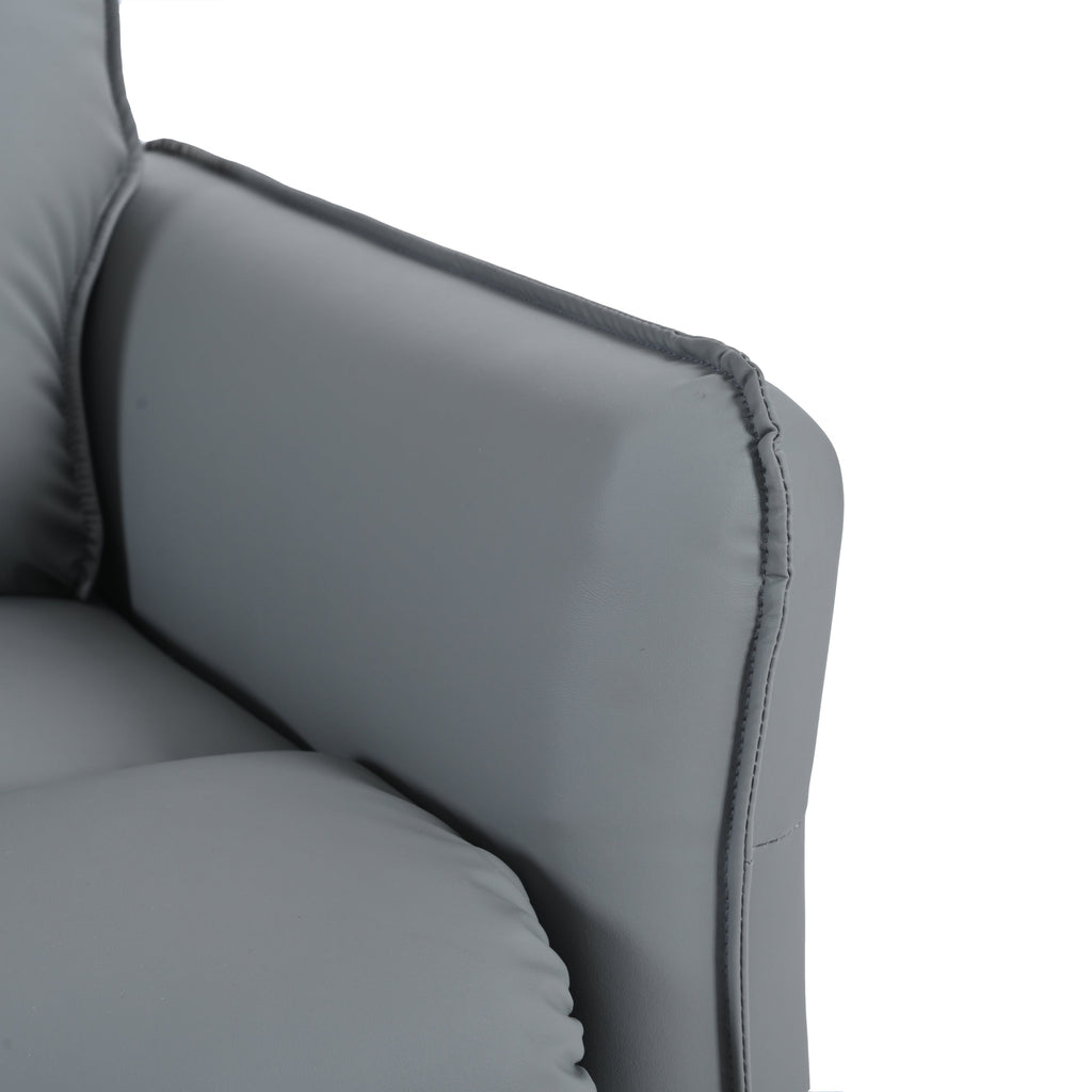 Rocker Recliner Chair,360° Swivel Nursery Rocking Chair,Glider Chair,Modern Small Rocking Swivel Recliner Chair for Bedroom,Living Room Chair Home Theater Seat,Side Pocket(Blue-gray+360° Swivel)