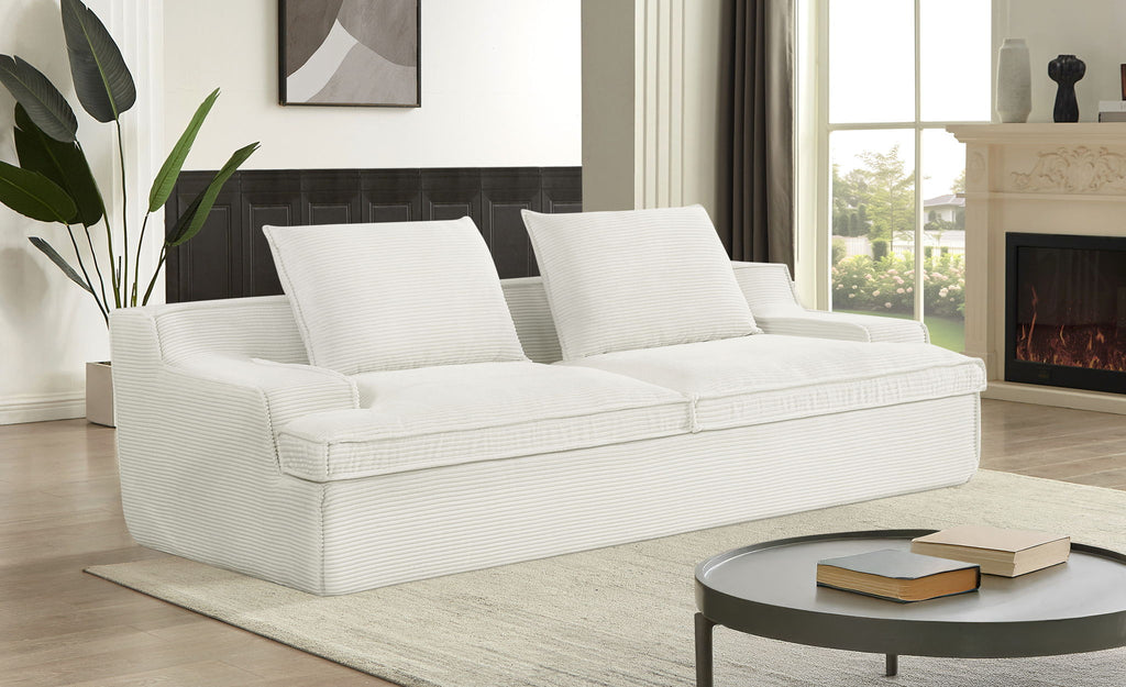 Nimbus - Oversized Full Foam 4 Seater Couch For Living Room Upholstered In Soft, Wide Armrests