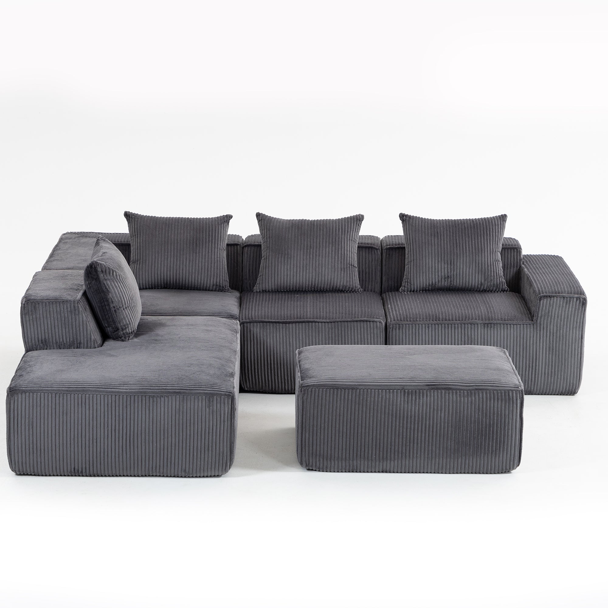 Multi person modular compression sofa that can be freely combined-33005-5