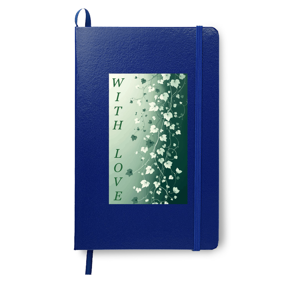 With Love Green Vines Colorful Hardcover Journal