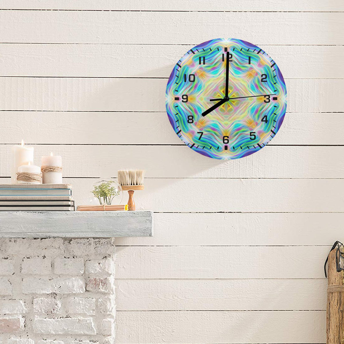 Neon Sparkles Wall Clock (Made in USA)