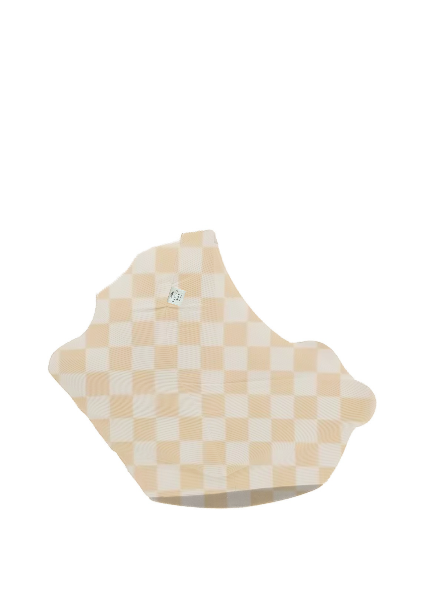 Butter Cream & White Checkered Carseat Cover