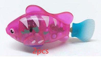 Interactive Electric Swimming Robot Fish Toy – Flashing LED Water Toy