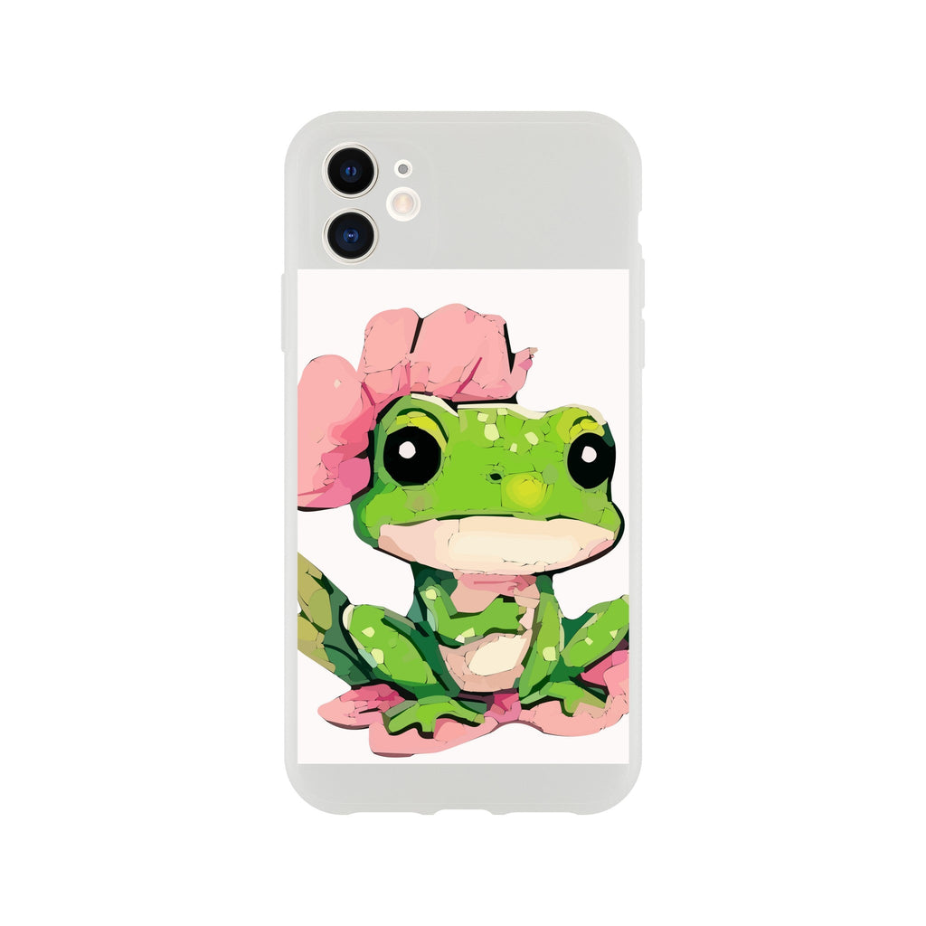 Green Frog on Lily Pad Flexi iPhone Case