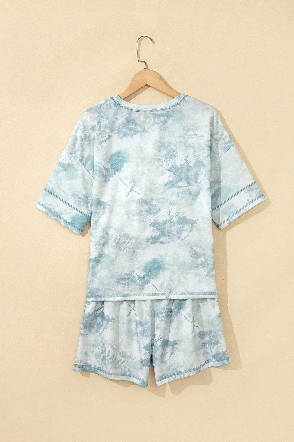 Camo Short Sleeve Top & Elastic Waist Shorts Set