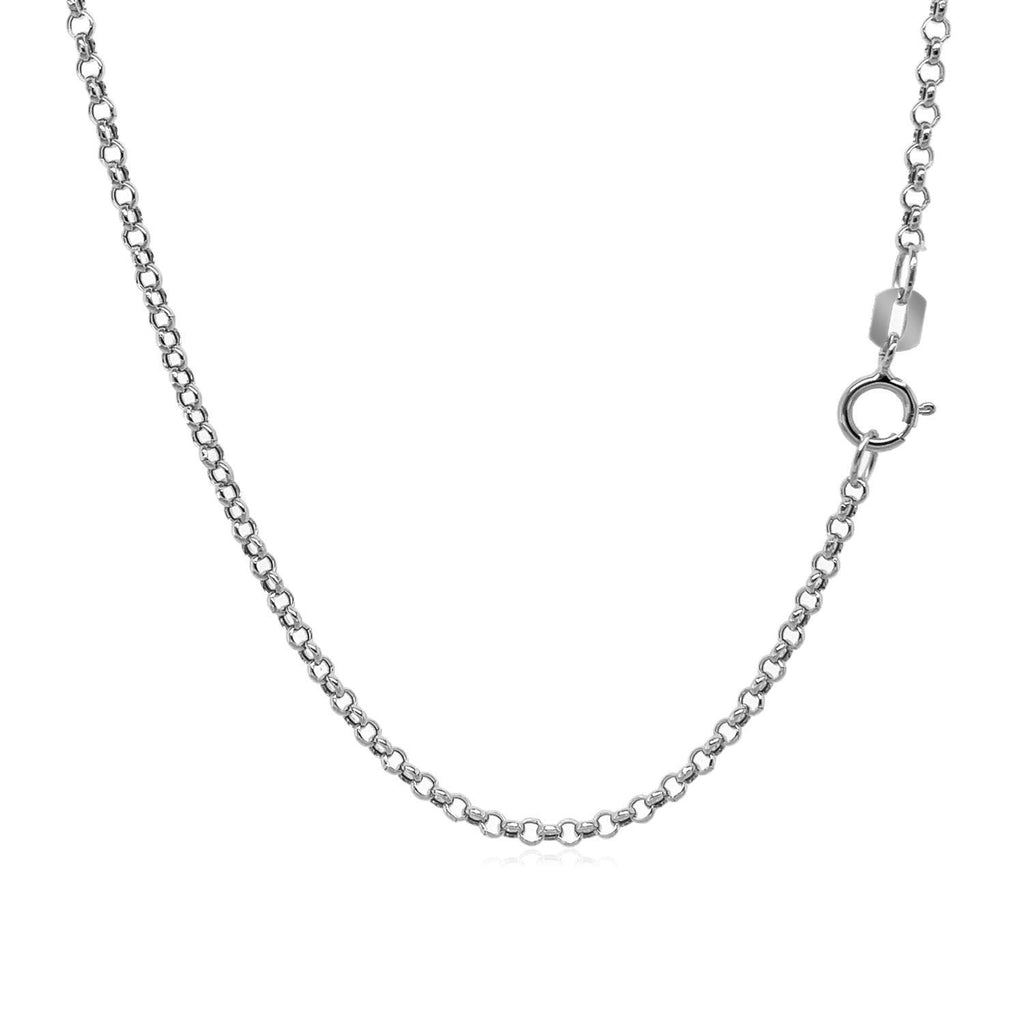 14k White Gold Rolo Chain 1.9mm