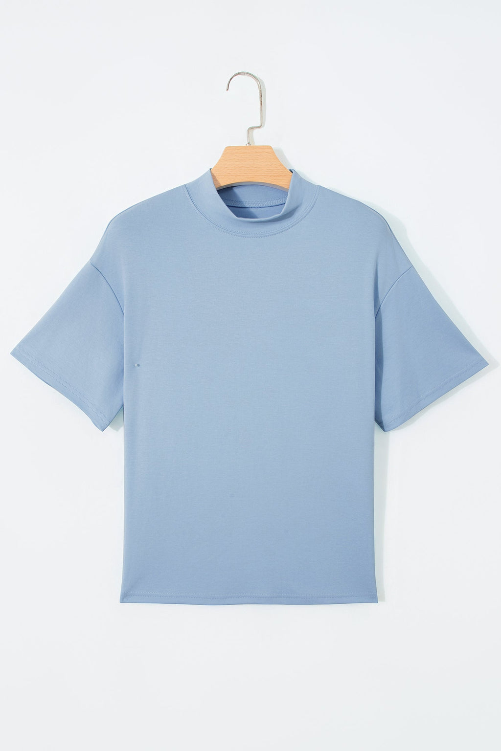 Oversized Solid Color High Neck Tee