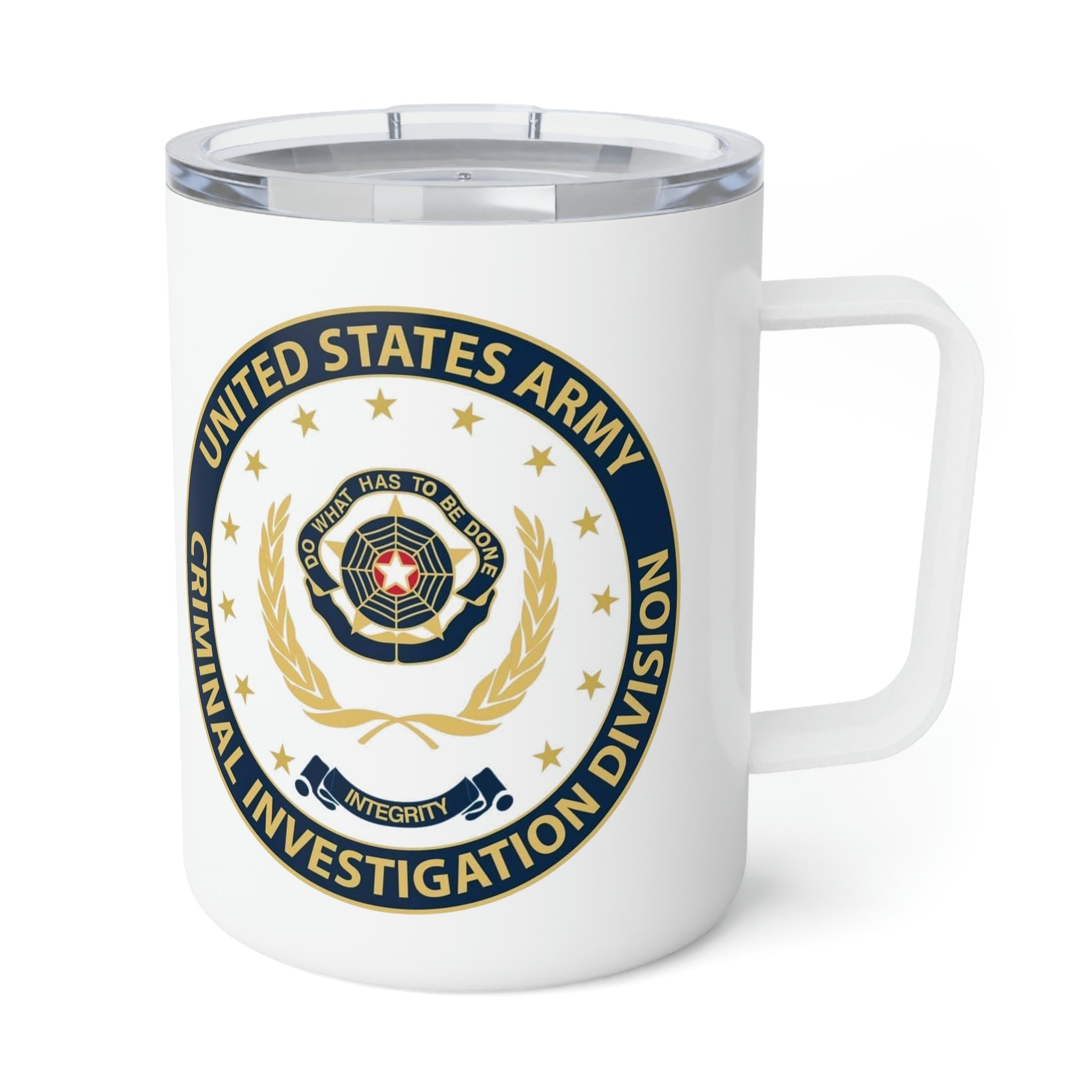 Army CID Badge and Seal - Insulated Coffee Mug, 10oz