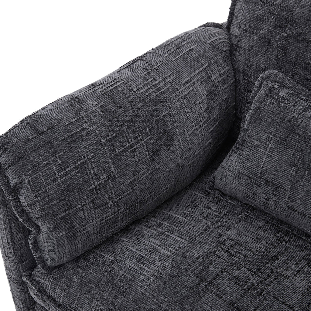 UNITED WE WIN 112' Oversized Sectional Sofa Cloud Couch for Living Room, Modern Chenille L Shaped Couch, Comfy Boucle Modular Sofa Sleeper with Movable Storage Ottoman, Phone Holder, USB Charging Port