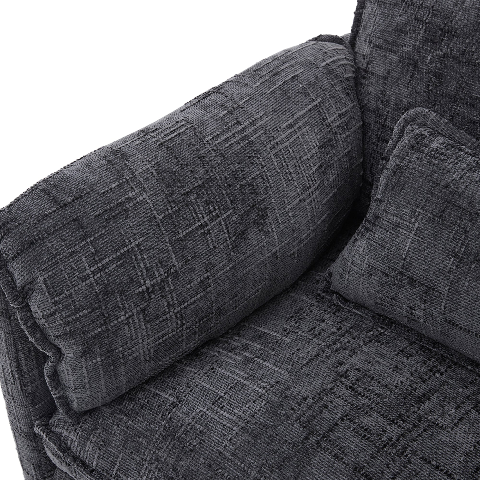 UNITED WE WIN 112' Oversized Sectional Sofa Cloud Couch for Living Room, Modern Chenille L Shaped Couch, Comfy Boucle Modular Sofa Sleeper with Movable Storage Ottoman, Phone Holder, USB Charging Port