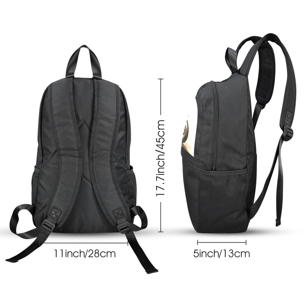 Racing Motorcycle Boy's Casual School Backpack | Upper Part Printing