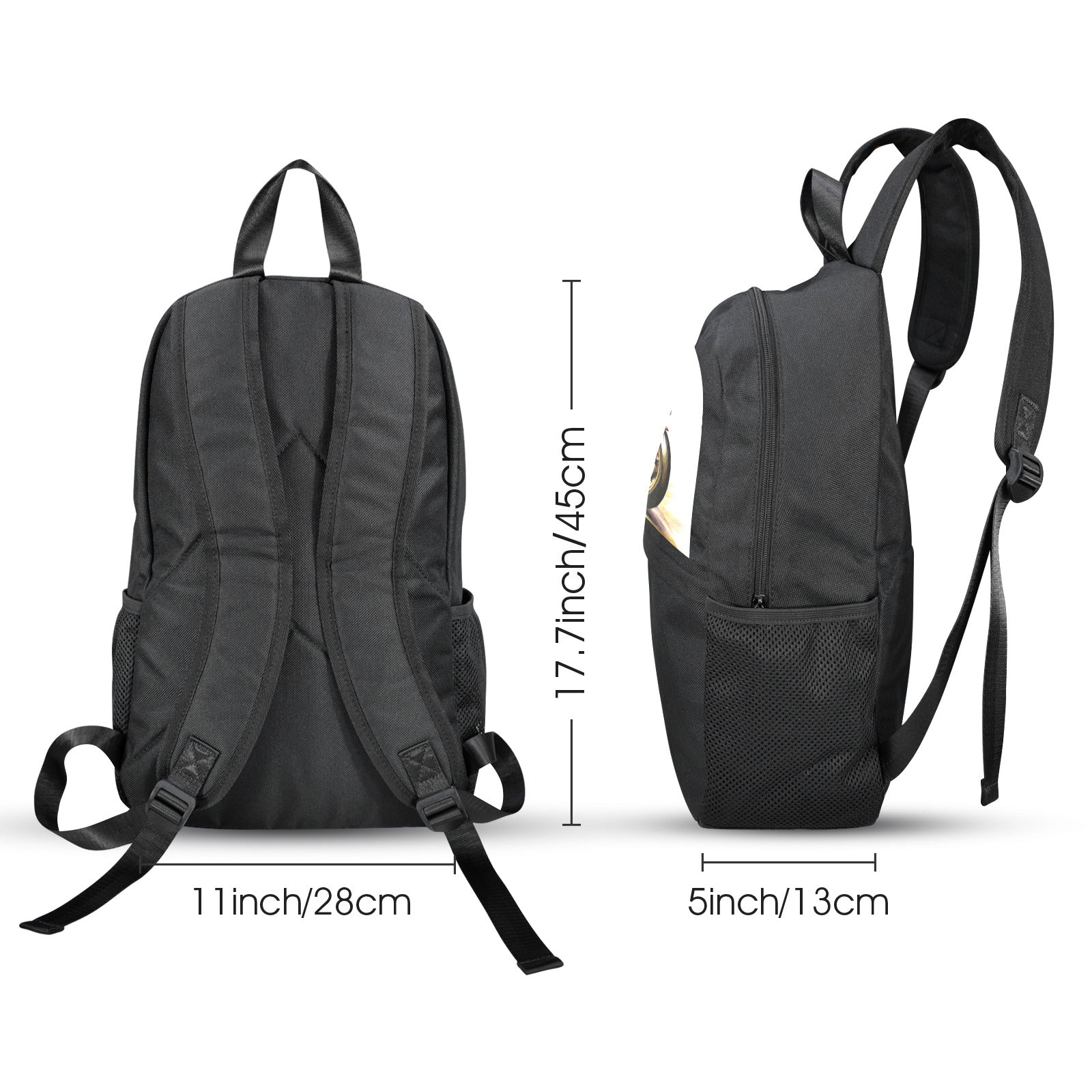 Racing Motorcycle Boy's Casual School Backpack | Upper Part Printing