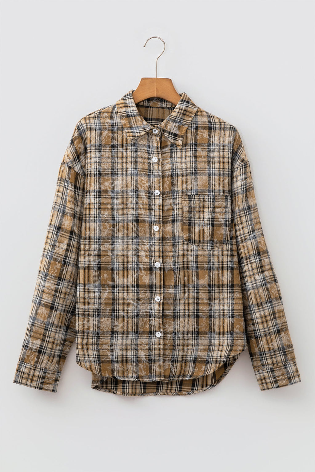 Plaid Long Sleeve Button Down Shirt
