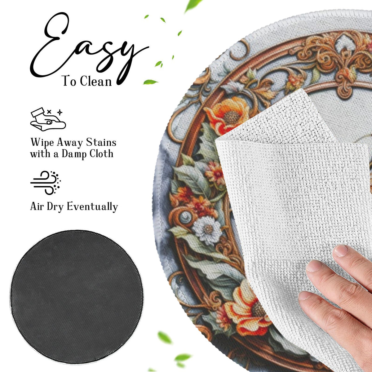 Bumble Bee in Frame Round Placemat (Made in USA)