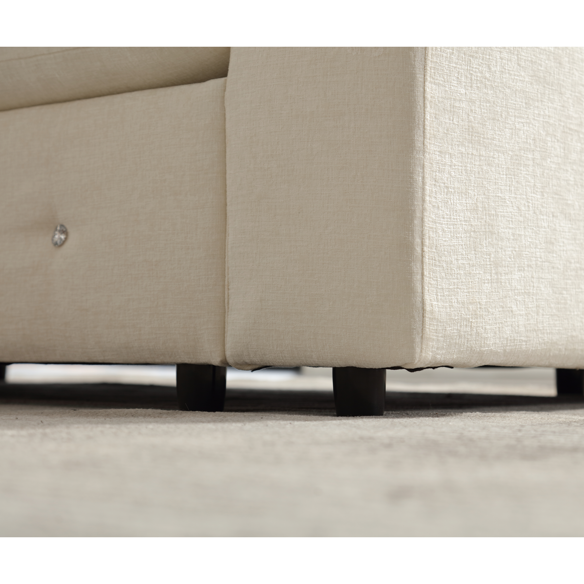 [NEW ARRIVED] [VIDEO PROVIDED]110.75' Sectional Sofa,Oversized modular sofa,Chaise Storage, Modern U Shaped  Couch , Upholstered Sofas,Chenille,Crystal button , Living Room, Apartment,  Beige