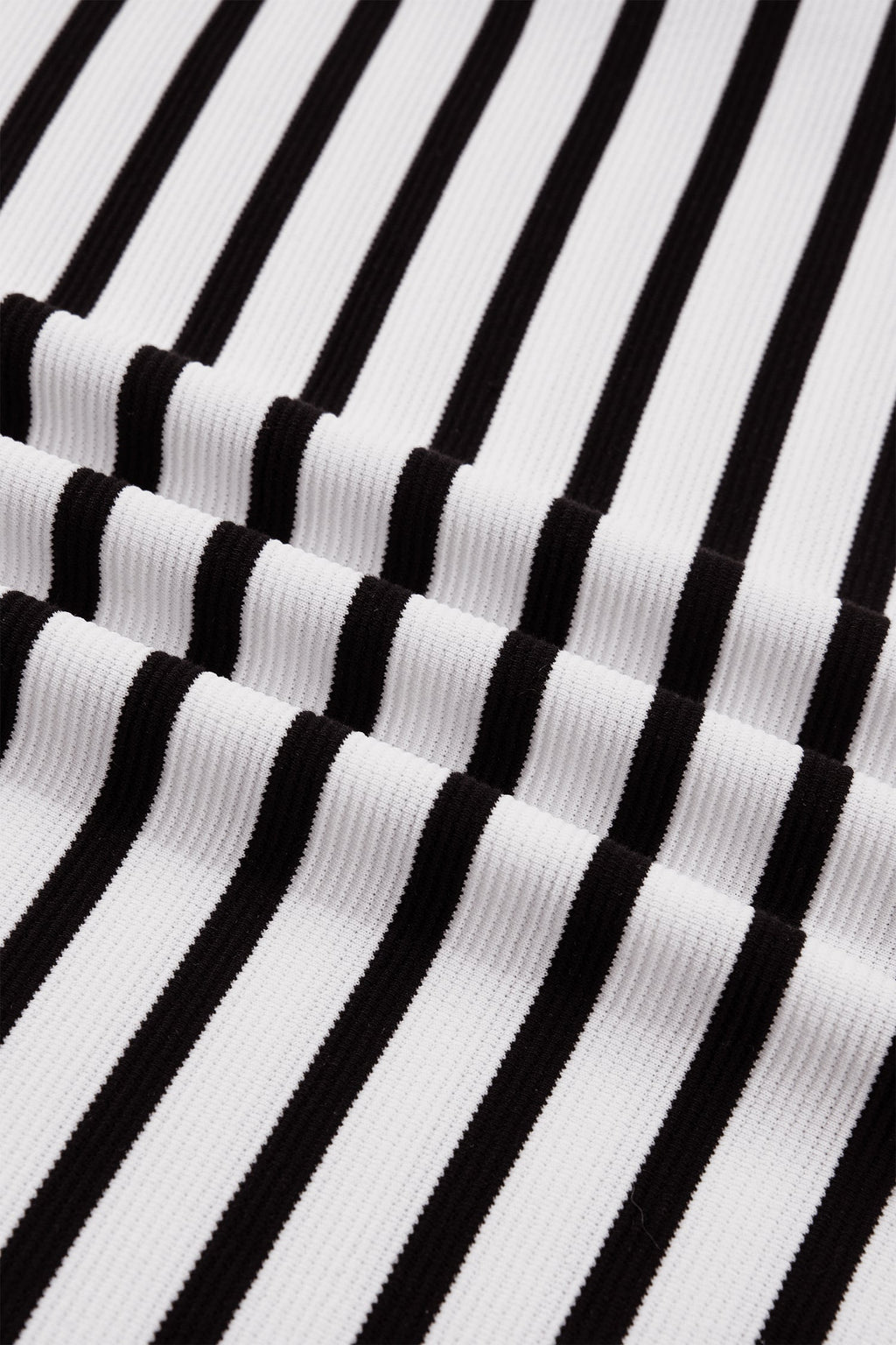 Stripe Colorblock Puff Sleeve Polo Collar Blouse