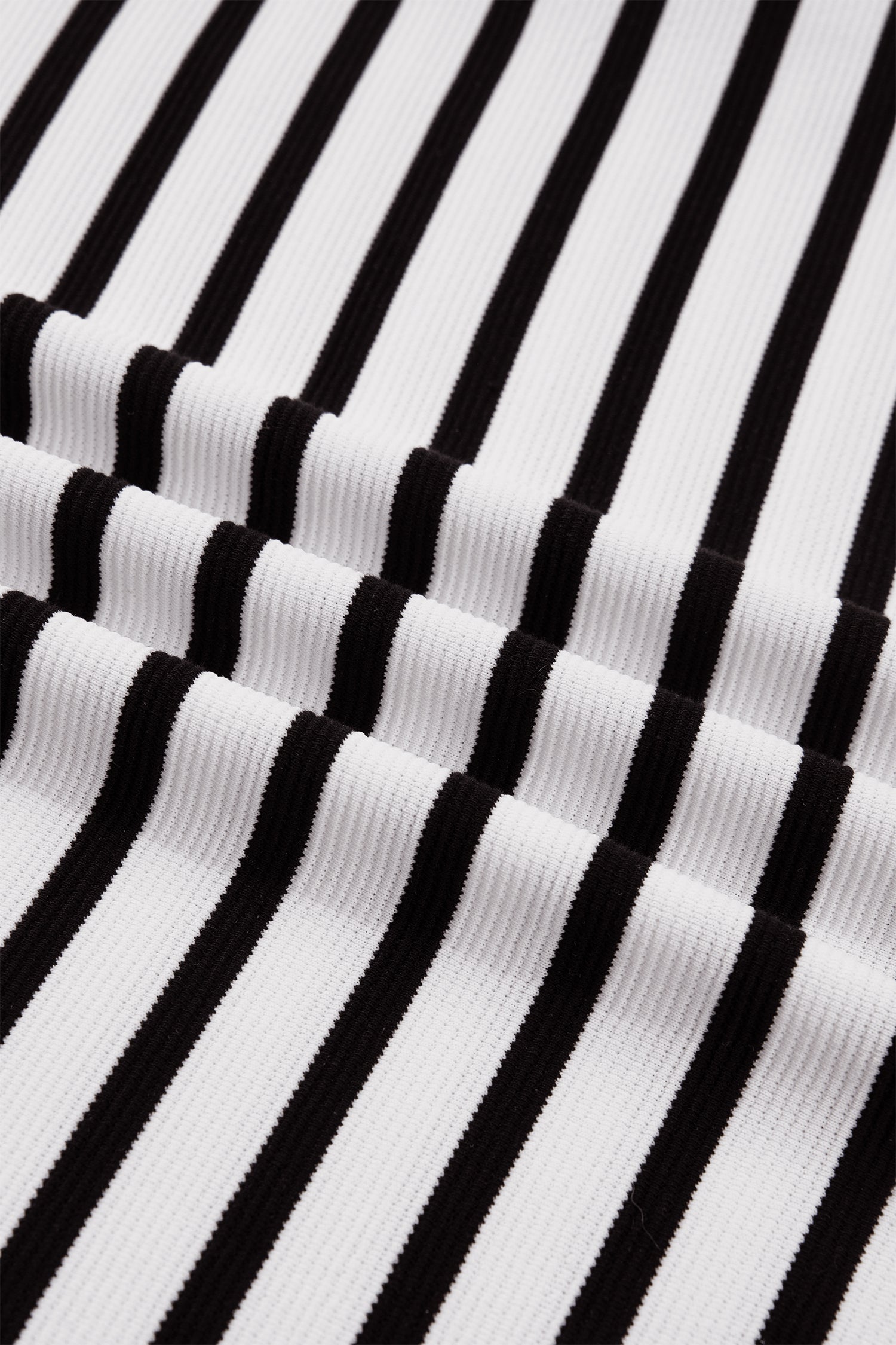 Stripe Colorblock Puff Sleeve Polo Collar Blouse