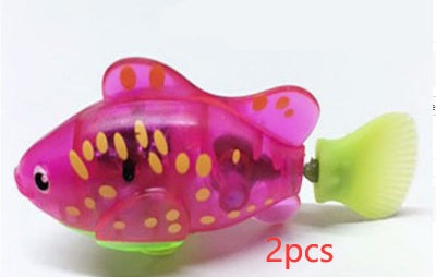 Interactive Electric Swimming Robot Fish Toy – Flashing LED Water Toy