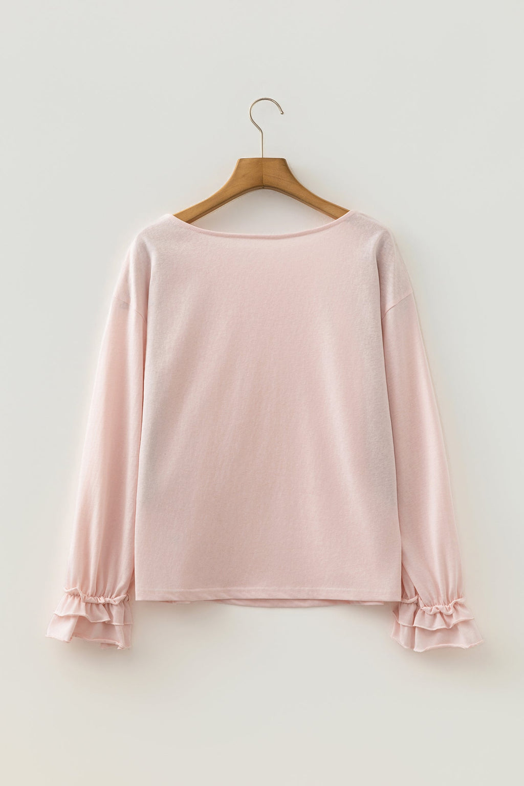 Ruffle Cuff Long Sleeve Elegant Top