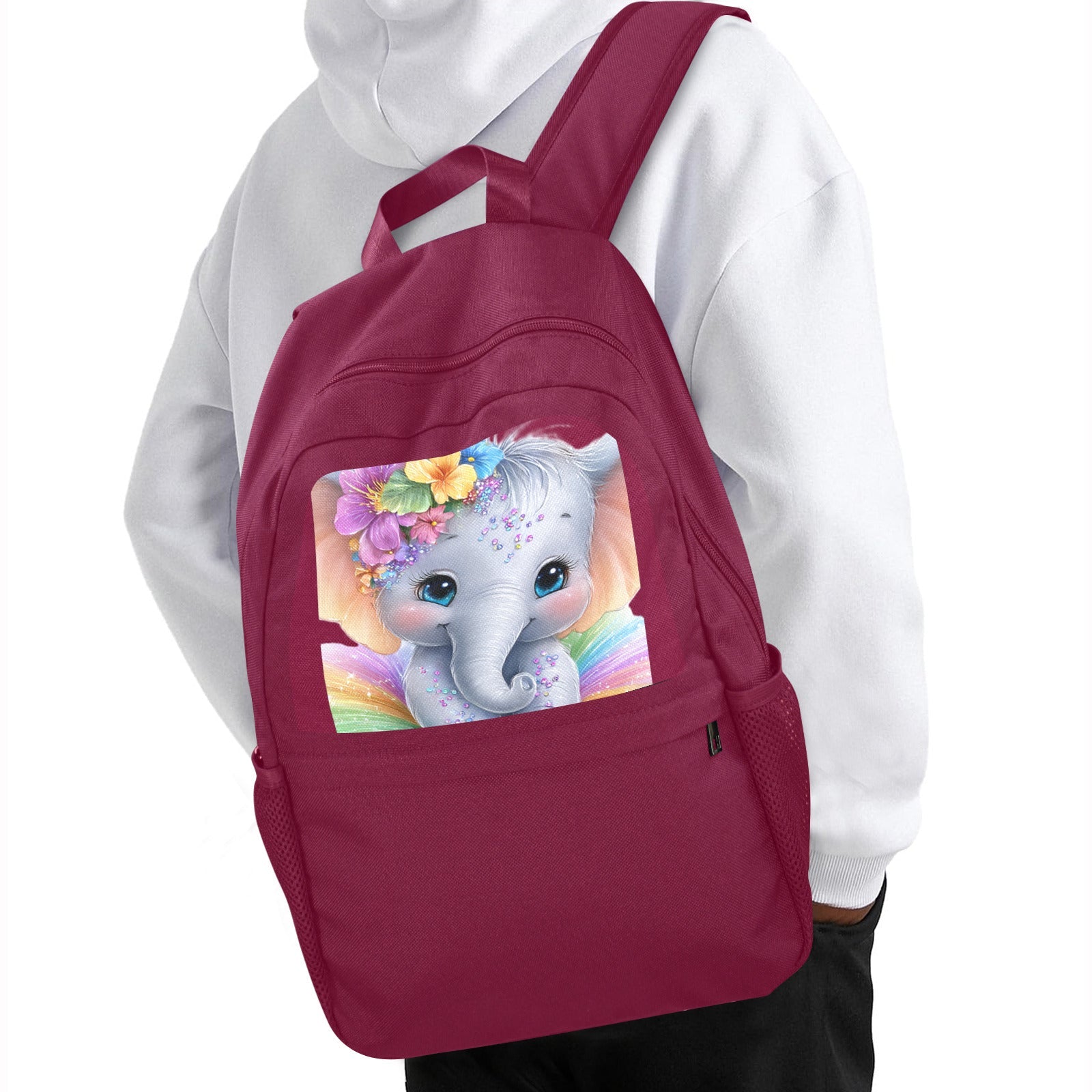Baby Elephant Casual Backpack | Upper Part Printing