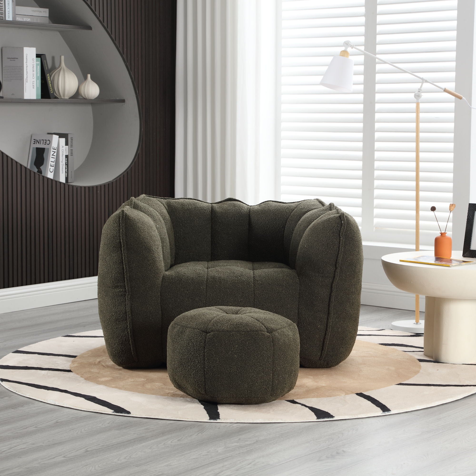Soft Bean Bag Chair With High Resilient Foam