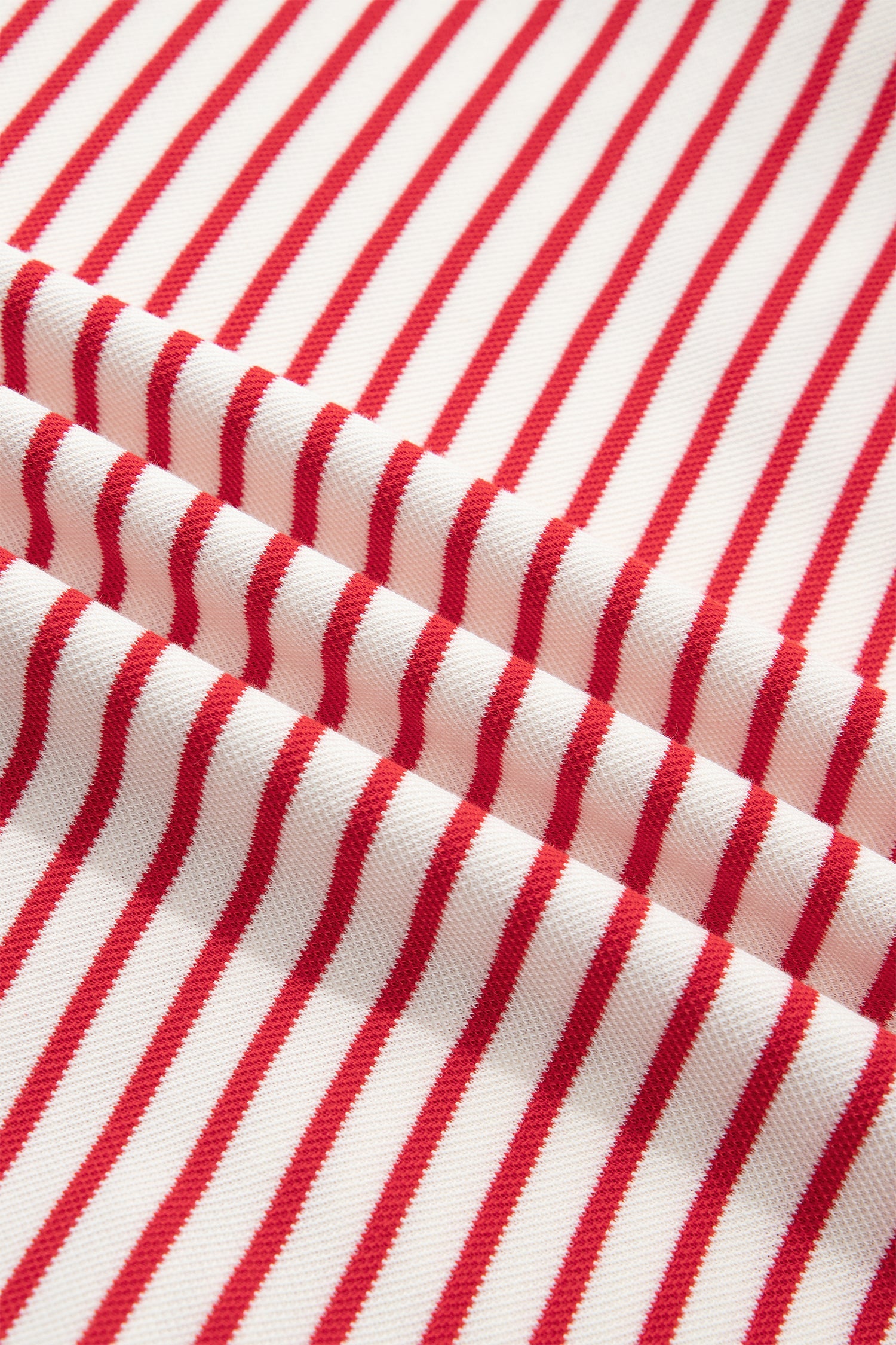 Stripe Quarter Zip Polo Collar T-Shirt Dress