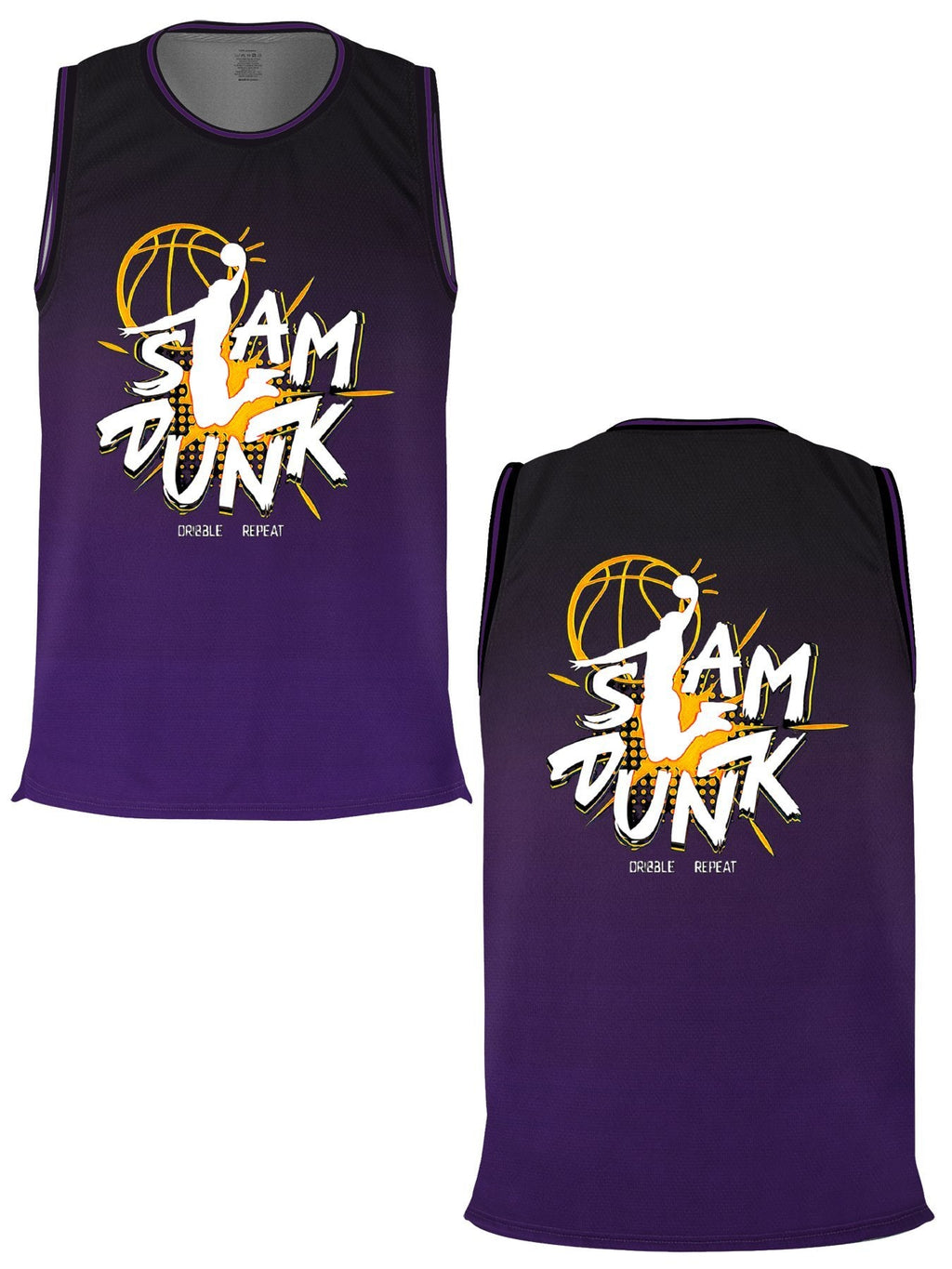 Slam Dunk Adult Purple Basketball Jersey | Ships From USA