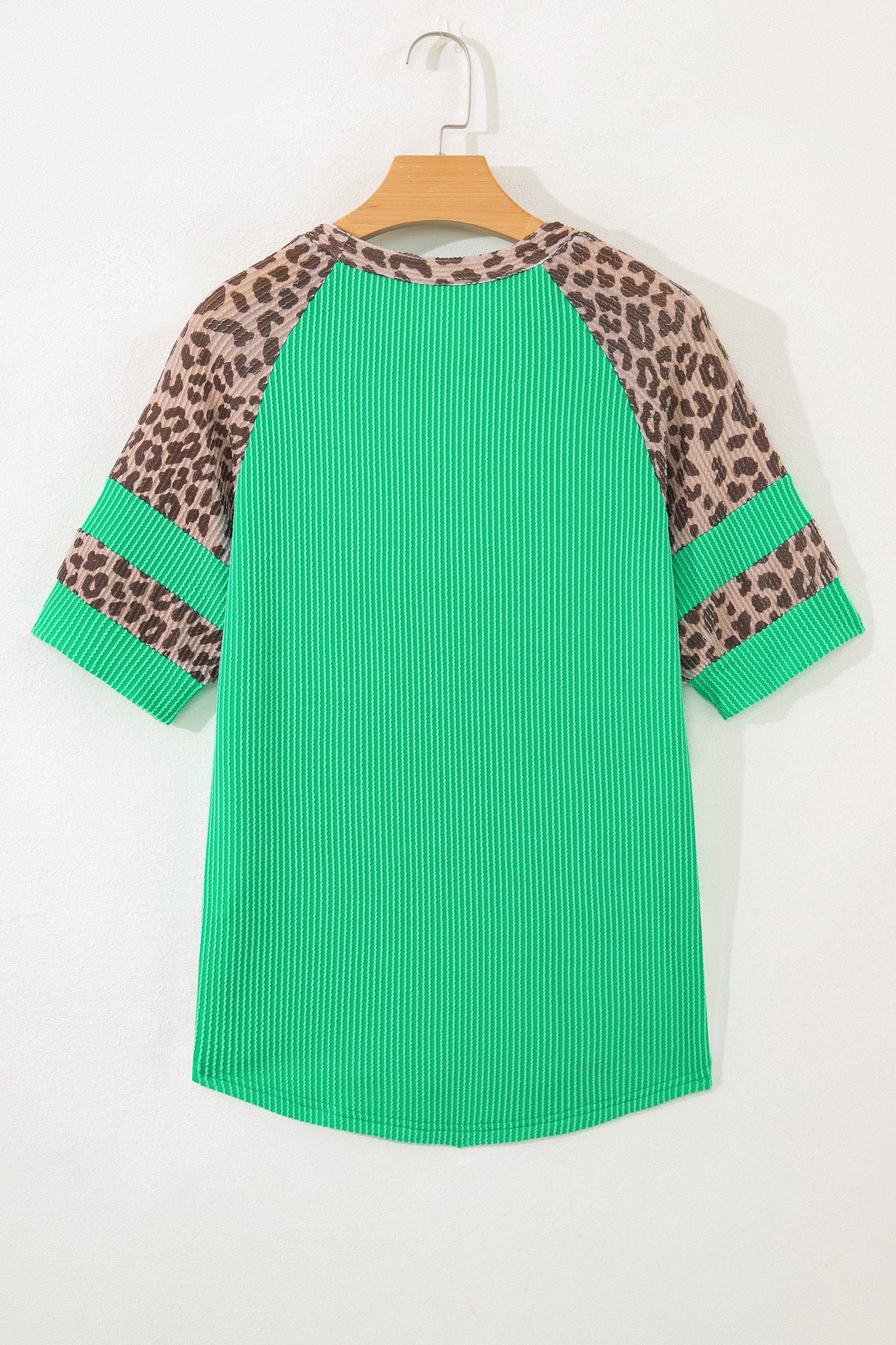 Leopard Colorblock Raglan Short Sleeve Tee