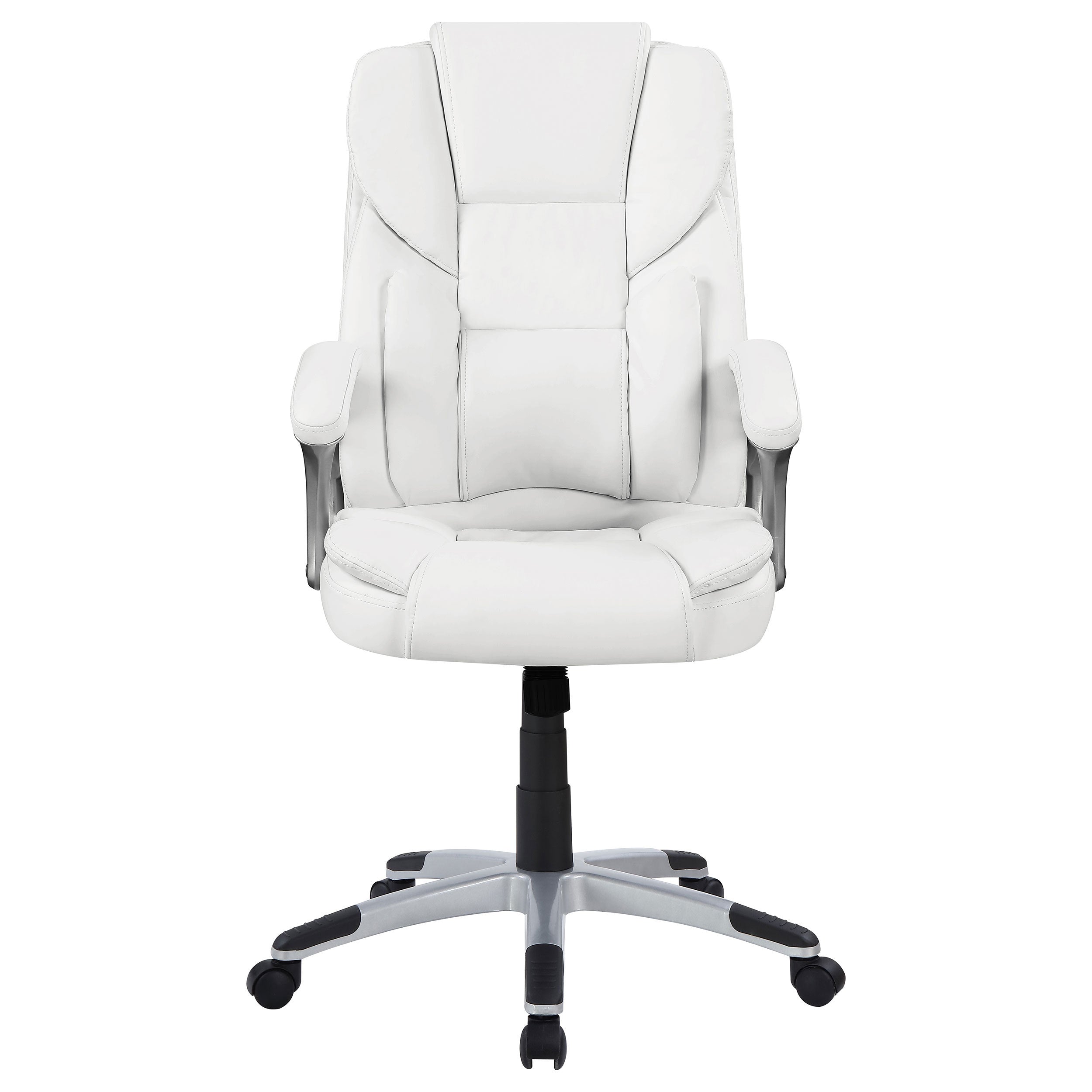 Kaffir White Upholstered Adjustable Home Office Desk Chair