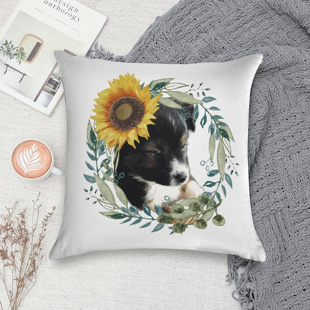 Cute Black Puppy 2-Piece Ultra-Soft Pillowcase Set - 18"×18"
