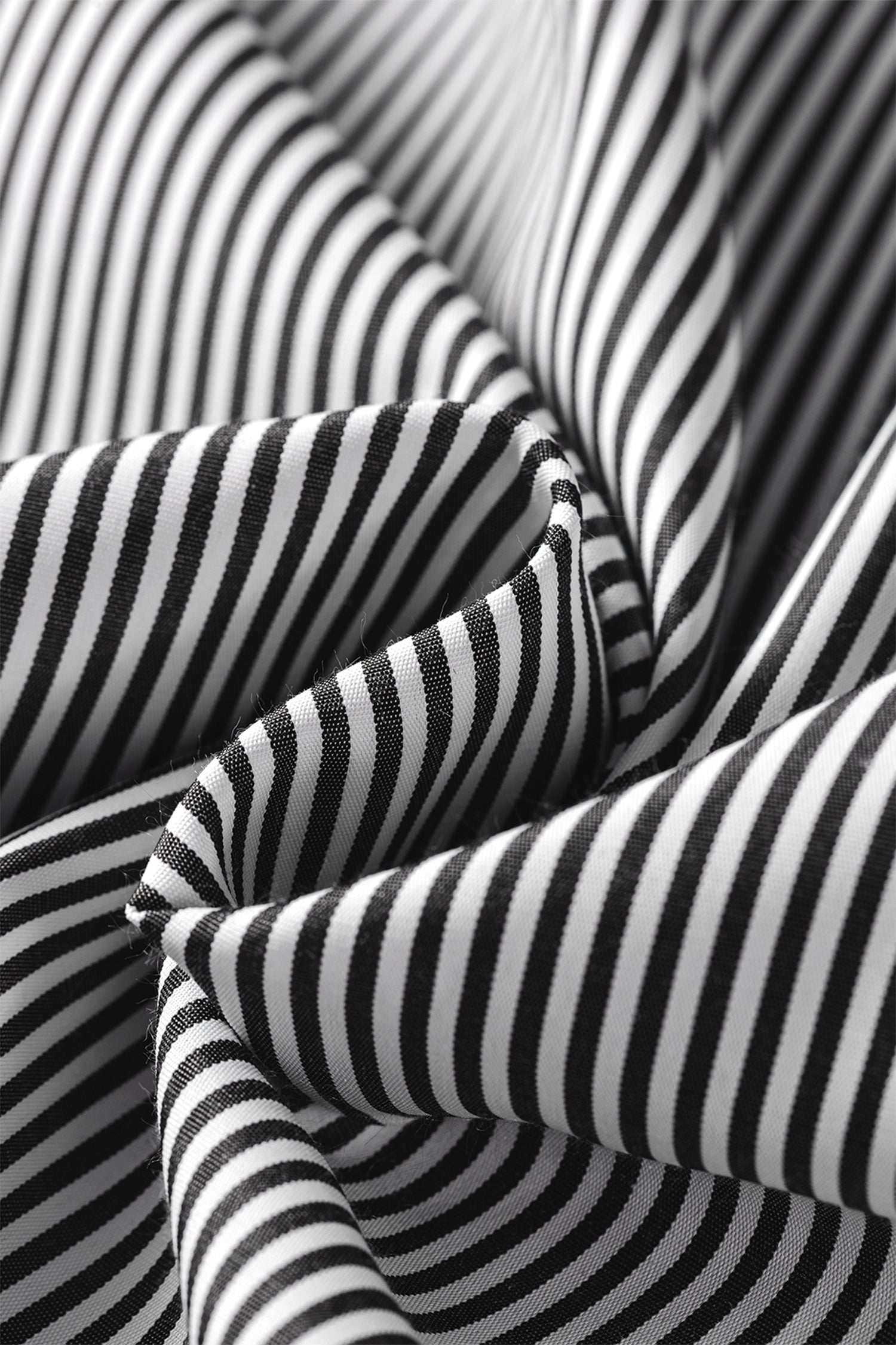 Stripe Ruffle Sleeve Round Neck Blouse