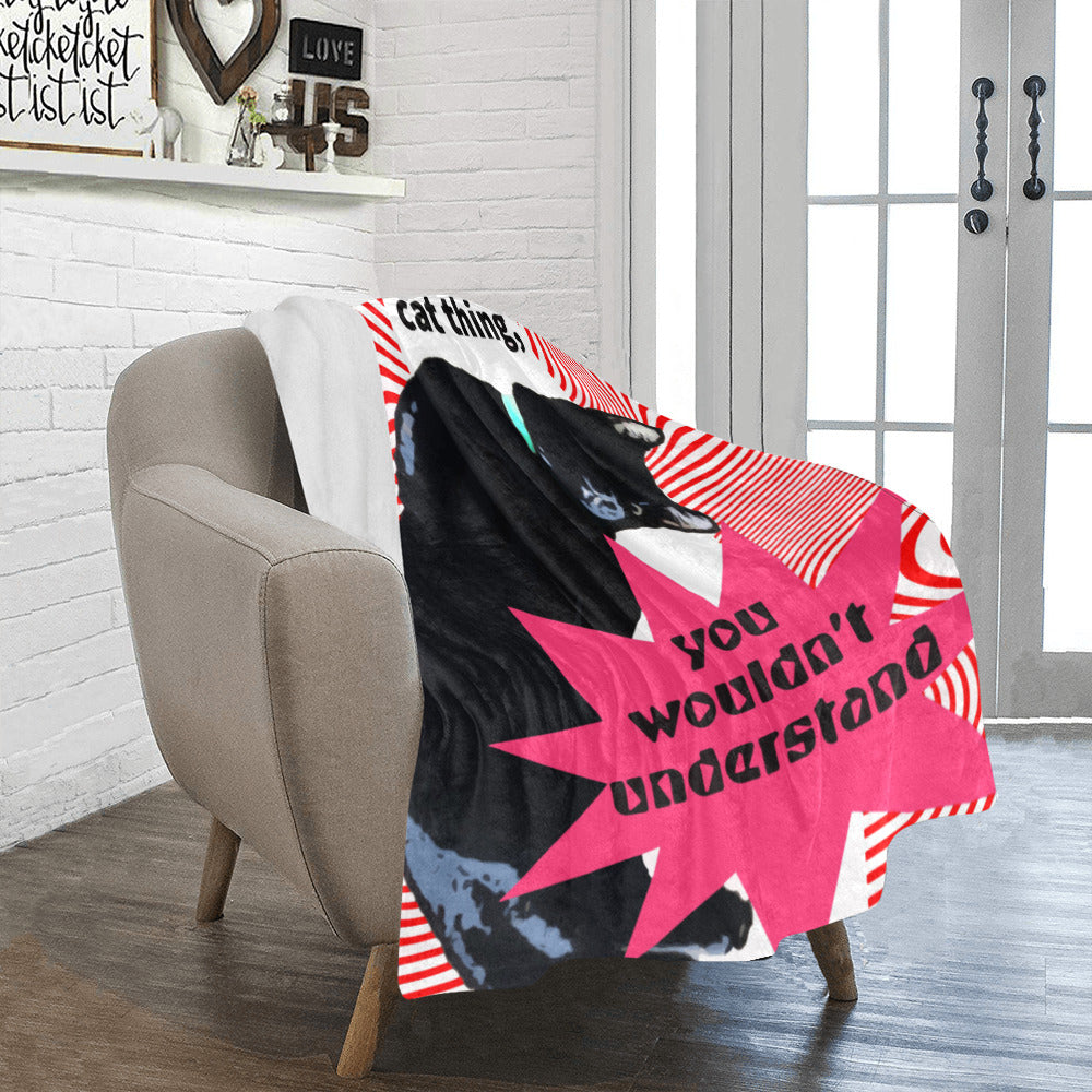 It's a Black Cat Thing Ultra-Soft Micro Fleece Blanket 40" x 50" (Made in USA)
