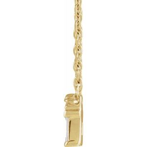 14K Yellow Gold .05 CTW Natural Diamond Bar 18" Necklace