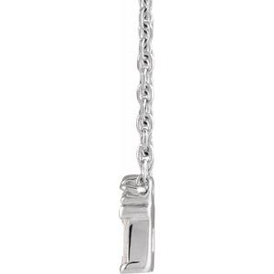 Platinum .05 CTW Natural Diamond Bar 18" Necklace
