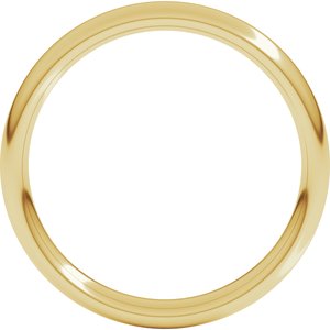 14K Yellow 3 mm Comfort-Fit European-Style Band Size 11.5