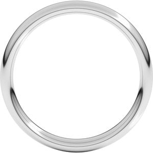 10K White 3 mm Comfort-Fit European-Style Band Size 14.5