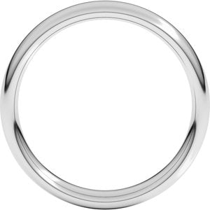 Platinum 4 mm Comfort-Fit European-Style Band Size 6.5