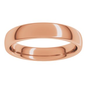 10K Rose 4 mm Comfort-Fit European-Style Band Size 9