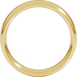 10K Yellow 5 mm Comfort-Fit European-Style Band Size 19