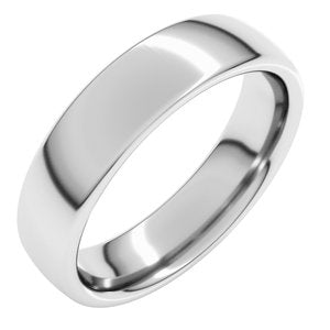 Platinum 5 mm Comfort-Fit European-Style Band Size 18.5