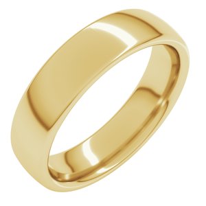 14K Yellow 5 mm Comfort-Fit European-Style Band Size 9