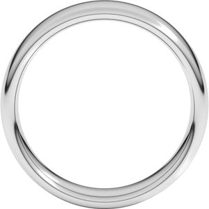 14K White 6 mm Comfort-Fit European-Style Band Size 13.5