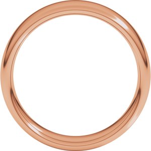 10K Rose 6 mm Comfort-Fit European-Style Band Size 17