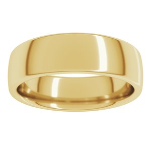 18K Yellow 6 mm Comfort-Fit European-Style Band Size 5
