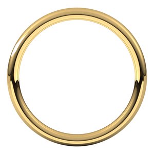 18K Yellow 2 mm Comfort-Fit European-Style Band Size 16.5