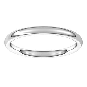 10K White 2 mm Comfort-Fit European-Style Band Size 4