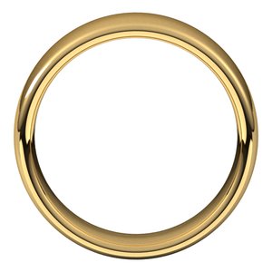 10K Yellow 7 mm Comfort-Fit European-Style Band Size 10