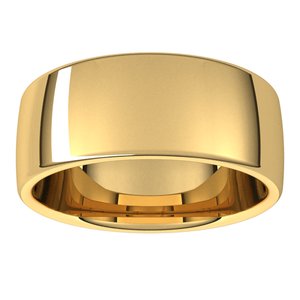 18K Yellow 8 mm Comfort-Fit European-Style Band Size 10.5