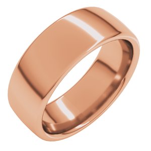 10K Rose 7 mm Comfort-Fit European-Style Band Size 18.5